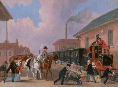 Louth-London Royal Mail, der rejser med tog fra Peterborough East, Northamptonshire af James Pollard