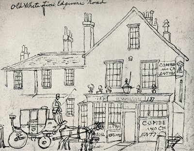 The Old White Lion, Edgware Road, c1821 af James Pollard