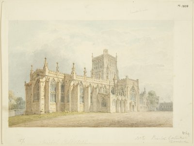 North-East View of Bristol Cathedral, ca. 1830 (akvarel over blyant på papir) af James R. Thompson
