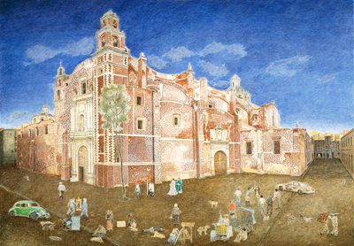 Kvinder kæmper uden for kirken Santa Catarina, 2001 af James Reeve