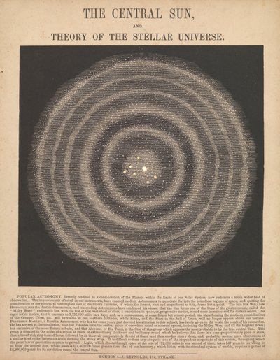 Den centrale sol og teorien om det stellare univers (baggrundsbelyst) af James Reynolds