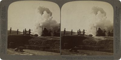 Enorme 11-tommer granat fra japansk belejringspistol begynder sin dødbringende flugt ind i Port Arthur af James Ricalton