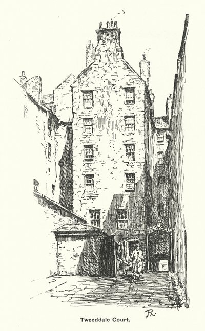 Tweeddale Court (litho) af James Riddel