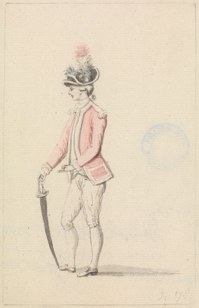 Officer med Cockade og Sværd af James Roberts