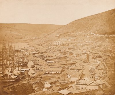 Balaklava looking north, 1855dani af James Robertson