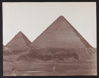 Egypten. Giza. Cheops- og Chefren-pyramiderne af James Robertson