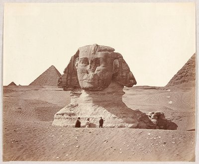 Egypten. Giza. Sfinx foran Mykerinos