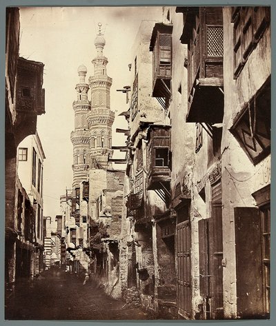 Egypten. Kairo. Gyde - i baggrunden minareterne på Al-Mu