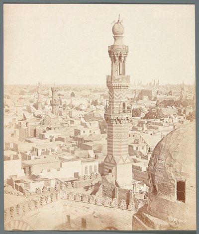 Egypten. Kairo. Udsigt fra den mamlukkiske emir Sarghitmishs madrasah-mausoleum (1356) af James Robertson