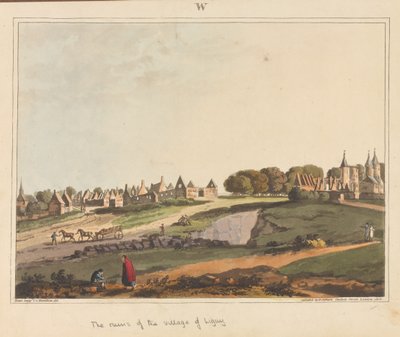 ?Ruinerne af landsbyen Ligny?, 1815 af James Rouse