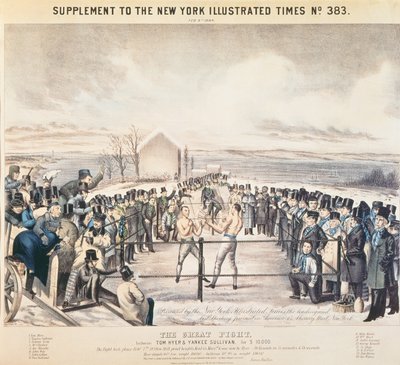 Den store kamp mellem Tom Hyer og Yankee Sullivan, 1849 af James S. Baillie