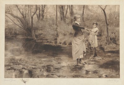 Uden titel (Crossing A Brook In The Woods) af James S. King
