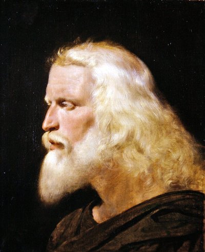 Klassisk portræt af en mand (olie på lærred) af James Sant