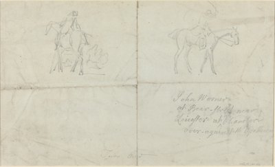 Beredne ryttere [verso] af James Seymour