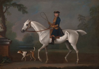 Sir Roger Burgoyne rider på "Badger" af James Seymour