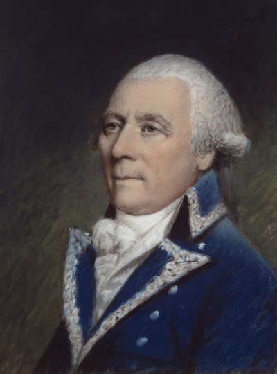 Mr Temple (pastel på gråt papir) af James Sharples