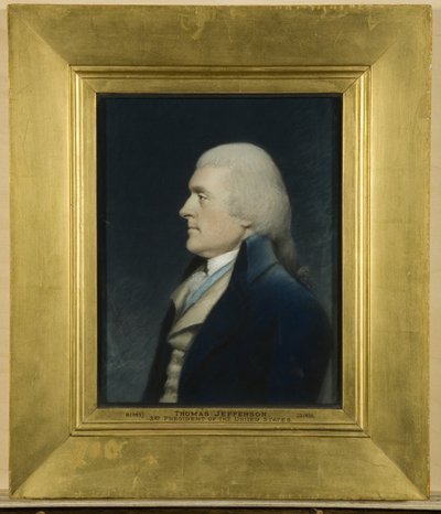 Thomas Jefferson, ca. 1797 (pastel på gråt papir) af James Sharples