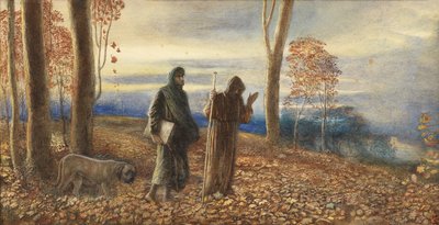 Dante og Virgil i Vallombrosa, 1866 af James Smetham