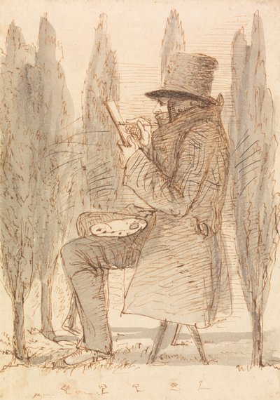 Kunstnerens skitsering af James Smetham