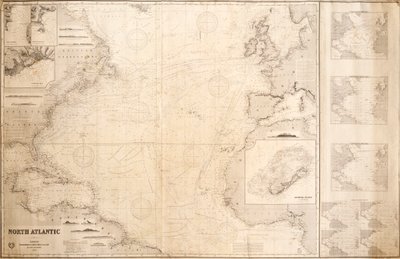 Kort over det nordlige Atlanterhav af James & Son Imray