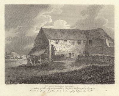 Robert Bloomfield, digter: The Place Farm, nær Thetford (gravering) af James Storer