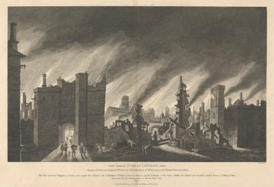 Den store brand i London, 1666 af James Stow