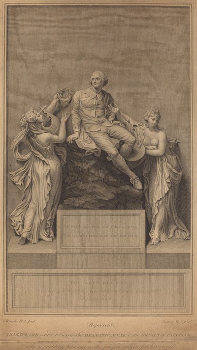 Monument til William Shakespeare af James Stow after Thomas Banks