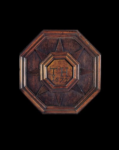 Joseph og Bathsheba-paven udskårne og anvendte værdigenstande-kabinet, Salem, Massachusetts, 1679 af James Symonds