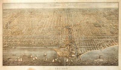 Chicago (farve litho) af James T. Palmatary