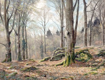 En walisisk skov (akvarel) af James Thomas Watts