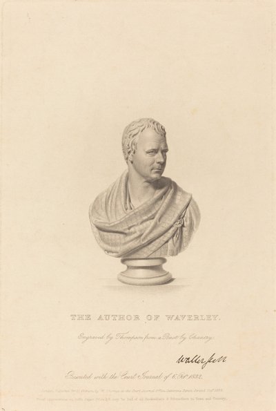Buste af Sir Walter Scott af James Thomson after Sir Francis Legatt Chantrey