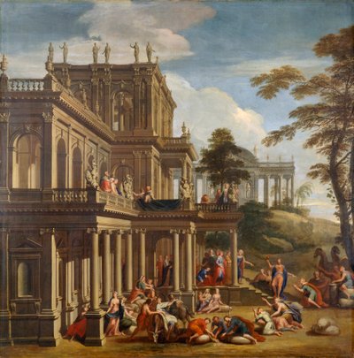 Joseph and his Brethren - The Discovery of the Cup c.1705 (olie på lærred) af James Thornhill