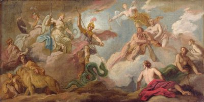 Apollons sejr, ca. 1716 (olie på lærred) af James Thornhill