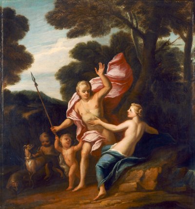 Venus og Adonis ca. 1705 (olie på lærred) af James Thornhill