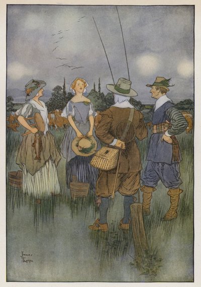 Illustration til The Compleat Angler af Izaak Walton af James Thorpe