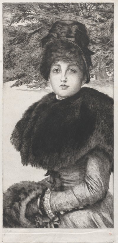 En vintervandring, 1880. af James Tissot