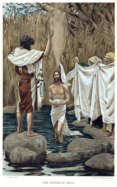Jesu dåb af Johannes Døberen, c1890 af James Tissot