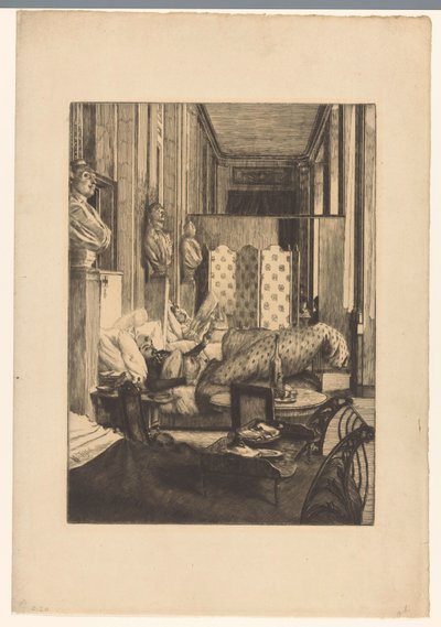 Foyer for Comédie-Française under belejringen af ​​Paris i 1870-1871 af James Tissot