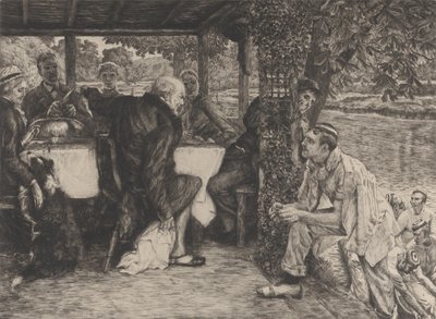 Lignelsen om den fortabte søn, nr. IV: Den fede kalv, 1882. af James Tissot