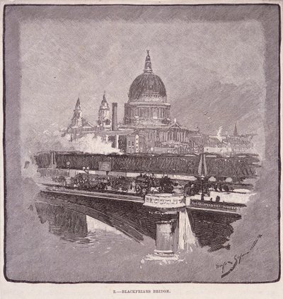 Blackfriars Bridge, London, 1796 af James Walker