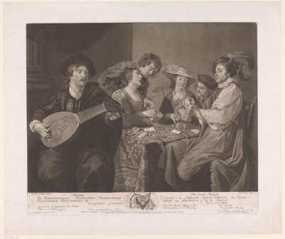 Kortspillere og lutspiller Kortspillerne (titel på objekt) af James Walker