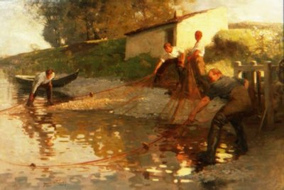 Tweed laksefiskere af James Wallace