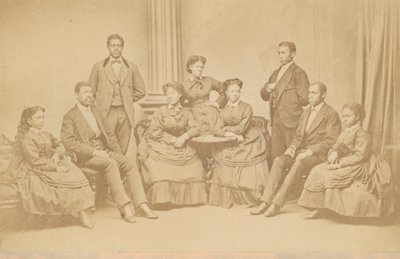 Carte-de-visite of the Jubilee Singers, 1872, trykt senere. af James Wallace Black