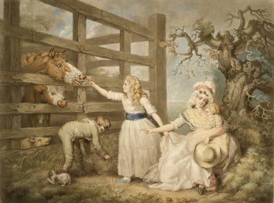 Compassionate Children, indgraveret af William Ward (1766-1826) 1793 af James Ward