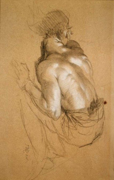 Crouching Man, studie til 