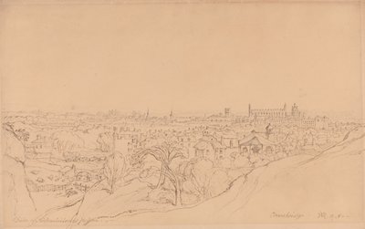 Studie til udsigten over Cambridge fra Castle Hill af James Ward
