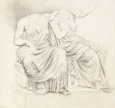Studie af to hovedløse klassiske statuer af James Ward