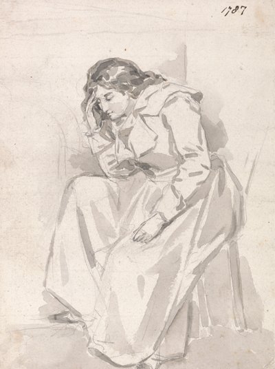 Studie af en siddende kvinde af James Ward