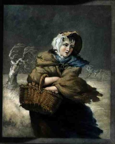 Vinter, indgraveret af kunstneren, pub. ca. 1805 (mezzotintgravering) (par 125571) af James Ward