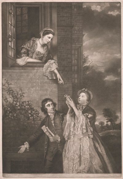 Charles James Fox, med Lady Sarah Lenox og Lady Susan Strangways af James Watson